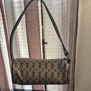 Designer Brown Patterned Shoulder Bag